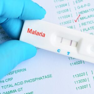 Resultado de teste positivo de malaria POCT