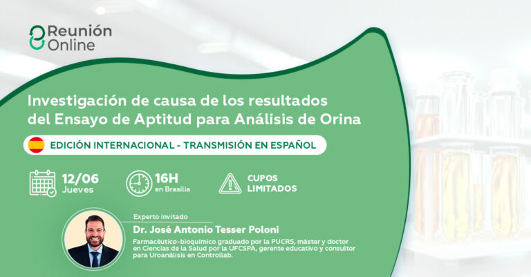 Ensayo de Aptitud en Análisis de Orina es el tema de la Reunión Online en español